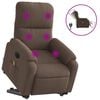 vidaXL massagestol med l&oslash;ftefunktion mikrofiberstof brun