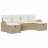 vidaXL Havesofa S&aelig;t 6 stk. Beige polyrattan