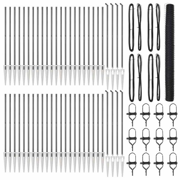 vidaXL Hegnsp&aelig;l Gr&aring; 100 x 1,6 m (50 mm net) St&aring;l og PVC