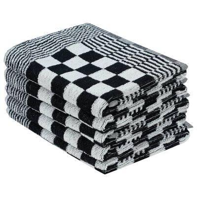 vidaXL håndklædesæt 20 stk. bomuld sort og hvid