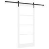 vidaXL Skyded&oslash;r ORKDAL Hvid 93 x 202 cm Massivt fyrretr&aelig; og glas