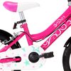 vidaXL børnecykel 14 tommer sort og pink