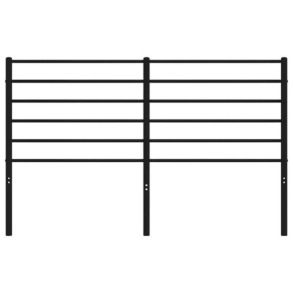 vidaXL sengegavl 150 cm metal sort