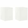 vidaXL Planteholder 2 pcs Hvid 30 x 30 x 40 cm St&aring;l