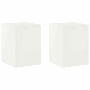 vidaXL Planteholder 2 pcs Hvid 30 x 30 x 40 cm St&aring;l