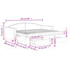 vidaXL daybed med udtr&aelig;k og skuffer 90x200 cm stof gr&aring;brun