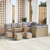 vidaXL Havesofa S&aelig;t 13 pcs Beige polyrattan