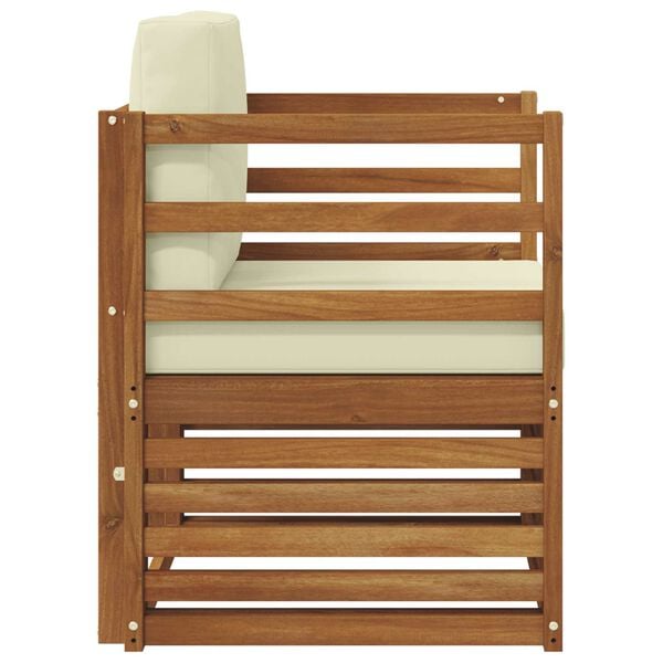 vidaXL Udend&oslash;rs sofagruppe Soli Akacietr&aelig; og polyester Naturfarvet