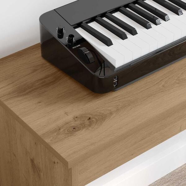 vidaXL Keyboard Stand Artisan Egetr&aelig; 120 x 32 x 64 cm Konstrueret tr&aelig;