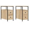 vidaXL sengeborde 2 stk. 30x60x60 cm konstrueret tr&aelig; sonoma-eg