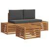 vidaXL Udend&oslash;rs sofagruppe Naturlig og Antracit 59 x 59 x 37 cm