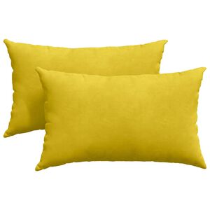 vidaXL Sofapuder 2 pcs Gul 50 x 30 cm Velourstof