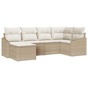 vidaXL Have Spisebordss&aelig;t 6 stk. Beige og creme