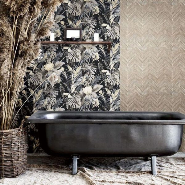 Noordwand tapet Topchic Herringbone brun