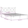 vidaXL sengeramme med sengegavl 150x200 cm metal sort