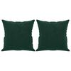 vidaXL 2-personers sofa med pyntepuder 140 cm velour m&oslash;rkegr&oslash;n