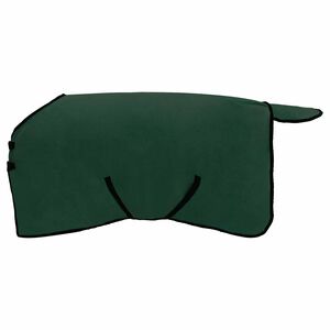 vidaXL Hestet&aelig;ppe M&oslash;rkegr&oslash;n 75 cm Polyester Fleece