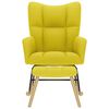vidaXL gyngestol med fodskammel stof lysegul