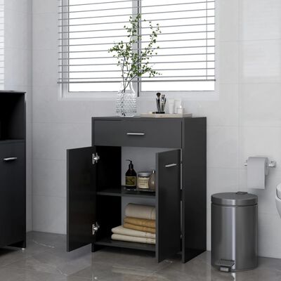 vidaXL badeværelsesskab 60x33x80 konstrueret træ grå