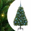 vidaXL Kunstigt Hinged Juletr&aelig; 150 LED'er Gr&oslash;n 120 cm PVC og St&aring;l