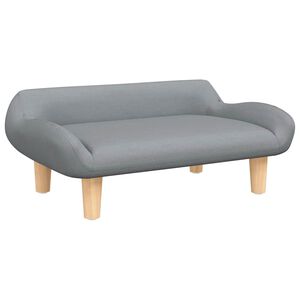 vidaXL sofa til b&oslash;rn 70x40x24 cm stof lysegr&aring;