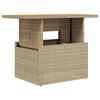 vidaXL havebord 100x55x73 cm polyrattan og akacietr&aelig; beige