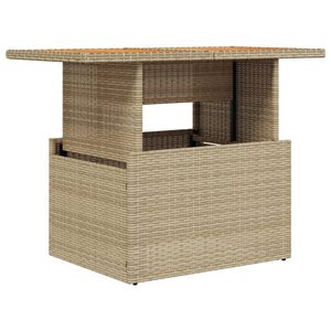 vidaXL havebord 100x55x73 cm polyrattan og akacietr&aelig; beige