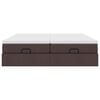 vidaXL osmannisk sengeramme med madrasser 160x200 cm stof m&oslash;rkebrun