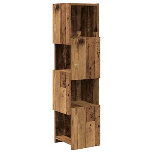 vidaXL Hj&oslash;rneskab 25,5x25x102cm Konstrueret tr&aelig; Gammelt tr&aelig;