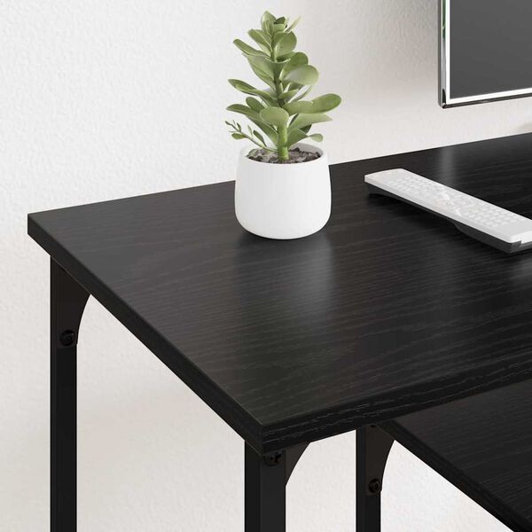 vidaXL TV-skab Sort eg 102 x 35 x 45,5 cm Ingeni&oslash;rt tr&aelig; og jern