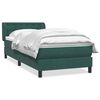 vidaXL kontinentalseng med madras 100x210 cm fl&oslash;jl m&oslash;rkegr&oslash;n