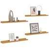 vidaXL V&aelig;ghylde med hylde 4 pcs Beige 40 x 9 x 3 cm Konstrueret tr&aelig;