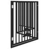 vidaXL hundel&aring;ge med d&oslash;r 4 paneler 300 cm foldbar poppeltr&aelig; sort