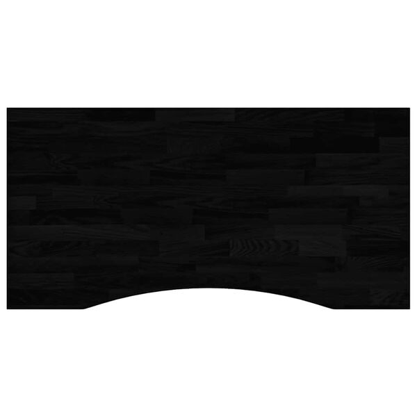 vidaXL bordplade 100x50x2,5 cm massivt egetr&aelig; rektangul&aelig;r m&oslash;rkebrun