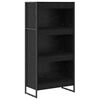 vidaXL Bogskab 60 x 30 x 121 cm Konstrueret tr&aelig; Sort eg