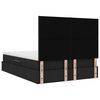 vidaXL Seng med opbevaring og LED med LED Sort 140 x 190 cm Polyester