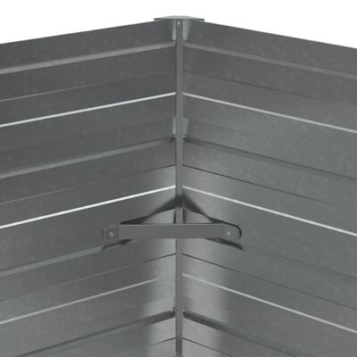 vidaXL højbed 129x45 cm galvaniseret stål sølvfarvet
