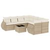 vidaXL sofas&aelig;t til haven 9 dele med hynder polyrattan beige