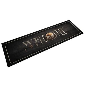 vidaXL k&oslash;kkent&aelig;ppe 45x150 cm kaffedesign vaskbart velour