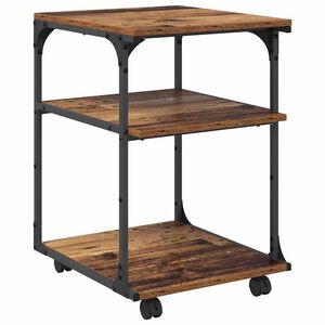 vidaXL Printerstand Gammelt tr&aelig; 43 x 48 x 64 cm Konstrueret tr&aelig;