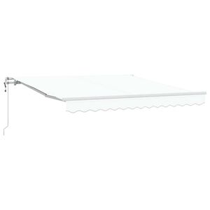 vidaXL Udtr&aelig;kkelig markise Hvid 300 x 250 cm Stof og aluminium