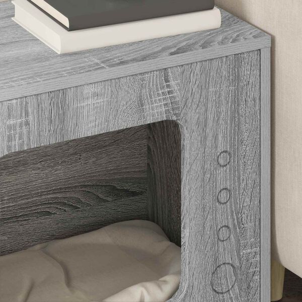 vidaXL Kat Hus Gr&aring; Sonoma 51 x 30 x 42 cm Konstrueret tr&aelig;