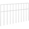 vidaXL Havehegnspane 48 stk. 50 x 30 cm Galvaniseret st&aring;l S&oslash;lv