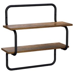 vidaXL V&aelig;ghylde i 2 niveauer R&oslash;get eg 40 x 24,5 x 61 cm
