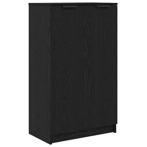 vidaXL Sko skab med hylde Sort eg 59 x 35 x 100 cm Konstrueret tr&aelig;