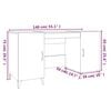 vidaXL skrivebord 140x50x75 cm konstrueret tr&aelig; hvid