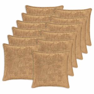vidaXL Pudebetr&aelig;k 12 stk. HOUTEN Gr&aring;brun 40 x 40 cm Faux Kanin Pels