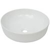 vidaXL h&aring;ndvask rund keramik 41,5 x 13,5 cm hvid