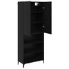 vidaXL Highboard Sort eg 69,5 x 34 x 180 cm Konstrueret tr&aelig;