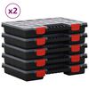 vidaXL sortimentbokse 10 stk. 34,5x25x5 cm polypropylen